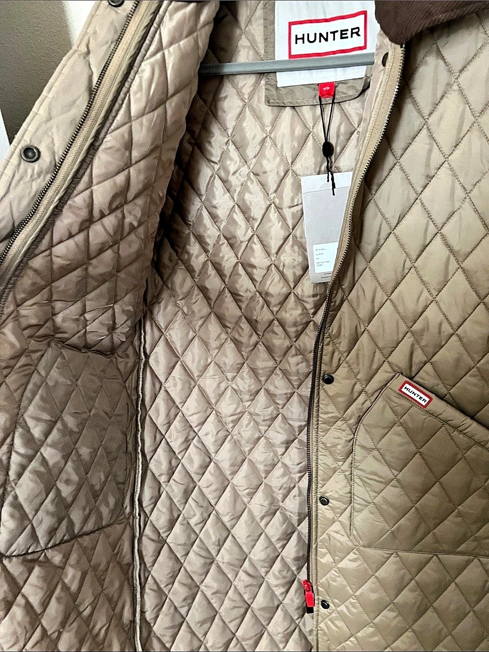 Hunter Original Lightweight Quilted Field Jacket Brown-size small NWT - Picture 5 of 6